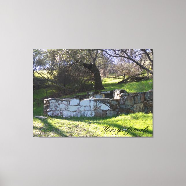 Spring water fountain on the way up to Table Mt.  Canvas Print (Front)