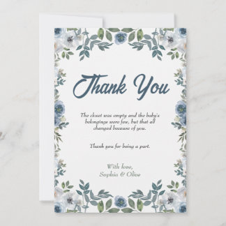 Spring Watercolor baby Shower  Thank You Card
