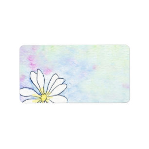 Spring Watercolor Bat Mitzvah Invitation sticker