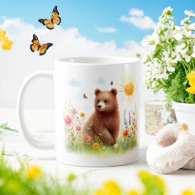 Spring Watercolor Brown Bear - Kid Mug (Creator Uploaded)