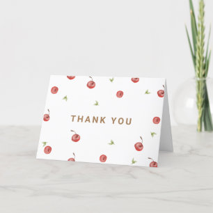 Spring Watercolor Cherry Sweet Baby Shower Thank You Card