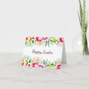 Spring watercolor floral frame custom card