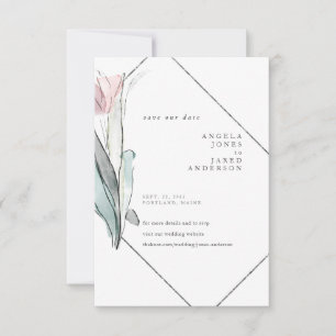 Spring Watercolor Floral Save our Dates Save The Date
