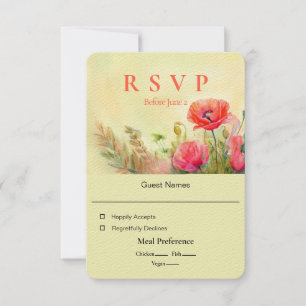 Spring Watercolor Floral Wedding  Card
