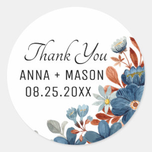 Spring watercolor flower classic round sticker