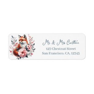 Spring Watercolor Fox Return Address