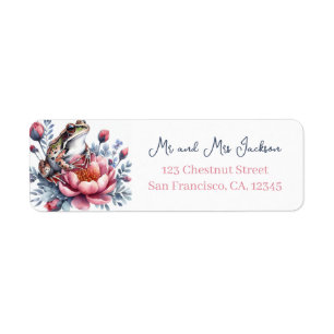 Spring Watercolor Frog Return Address