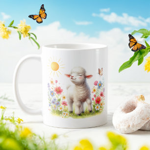 Spring Watercolor Lamb - Kid Mug