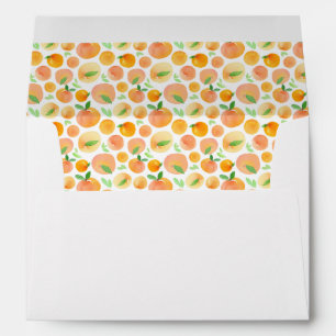 Spring Watercolor Peaches Pattern Envelopes