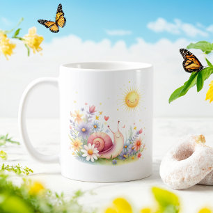 Spring Watercolor Snail - Kid Mug