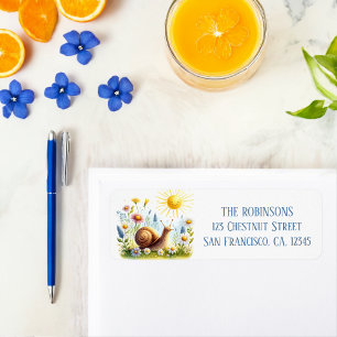 Spring Watercolor Snail Return Address