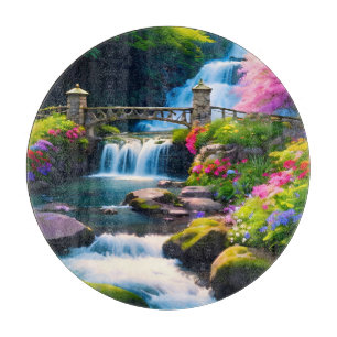 Spring Waterfall 1 Cutting Board