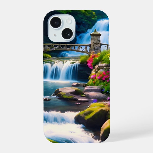 Spring Waterfall 1 iPhone 15 Case (Back)