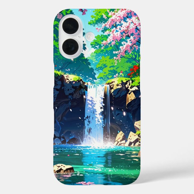 Spring Waterfall – Anime Landscape Case-Mate iPhone Case (Back)