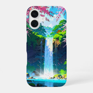 Spring Waterfall Oasis iPhone 16 Case