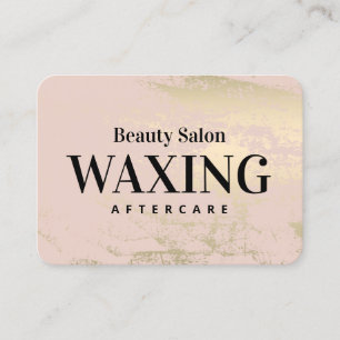 Spring Waxing Aftercare Instructions Business Card