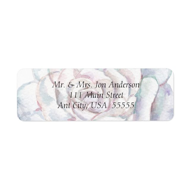 Spring Wedding Address Label with White Wedding (Front)