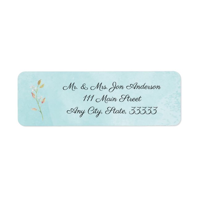 Spring Wedding Address Label with White Wedding (Front)
