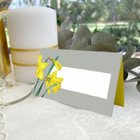 Spring wedding daffodil watercolor grey yellow