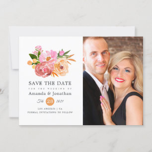 Spring Wedding Floral Wedding Photo Save The Date