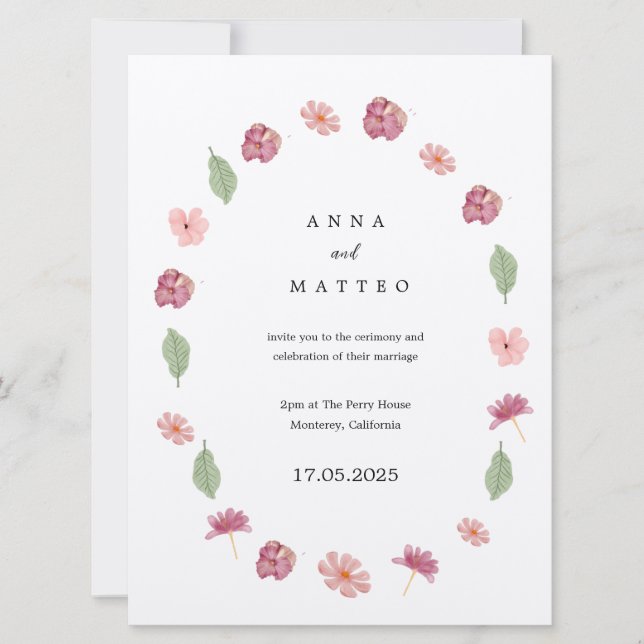 Spring Wedding Invitation (Front)