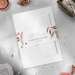 Spring Wedding Invitation Belly Band Wildflower