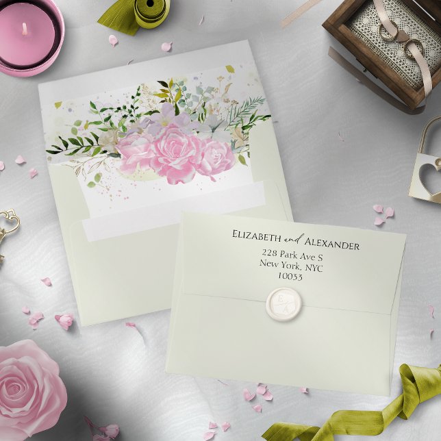 Spring Wedding Invitation Envelope Wildflower (Creator Uploaded)