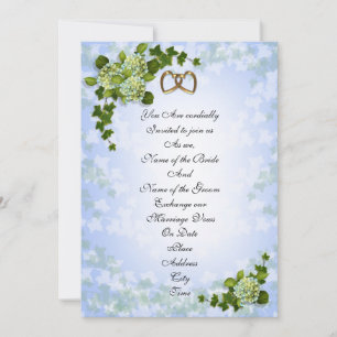 Spring Wedding invitation Hydrangeas
