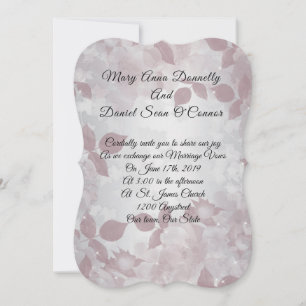 Spring wedding Invitations elegant Mauve