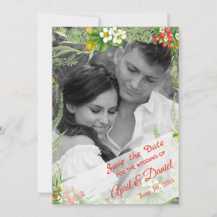 Spring Wedding Photo Save the Date