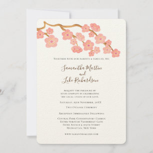 Spring Wedding Sakura Cherry Blossom Tree Invitation
