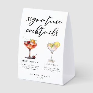 Spring Wedding Signature Cocktails Wedding Menu