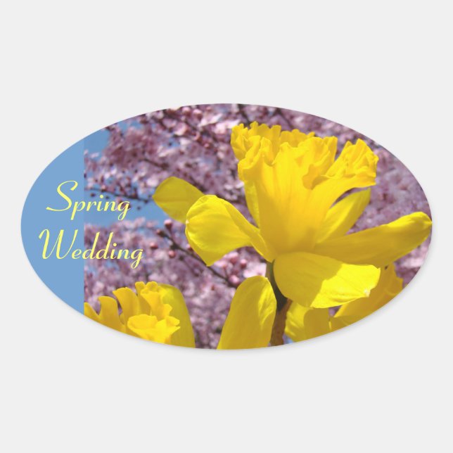 Spring Wedding stickers Invitations Floral seals (Front)