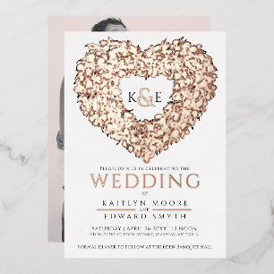 Spring wedding tulips drawing rose gold black