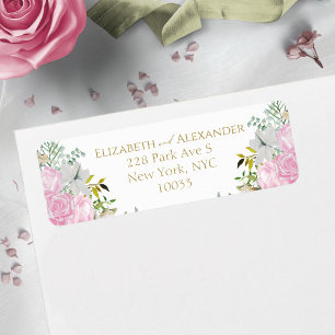 Spring Wedding Watercolor Return Address Label
