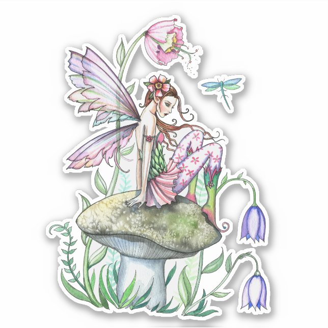 Spring Welcome Flower Fairy Fantasy Art (Front)
