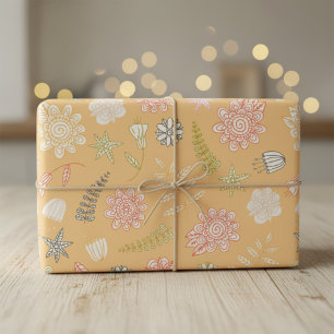 Spring Whimsical Fern Wrapping Paper Sheets