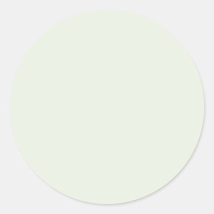 Spring Whisper Green Solid Colour Classic Round Sticker