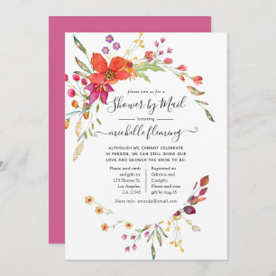 Spring Wild Flower Bridal Shower by Mail Invitation