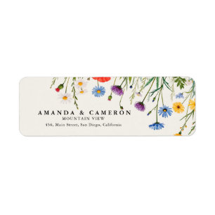 Spring Wild Flower Meadow Wedding Address