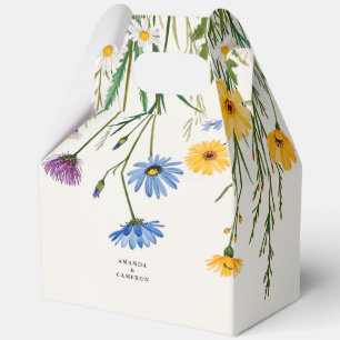 Spring Wild Flower Meadow Wedding  Favour Box