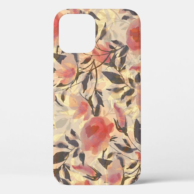 Spring wild roses: watercolor pattern. Case-Mate iPhone case (Back)