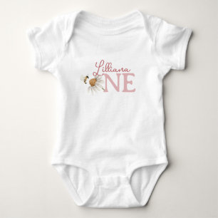 Spring Wildflower 1st Birthday Party Baby Bodysuit