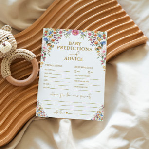 Spring Wildflower Baby Predictions & Advice Card