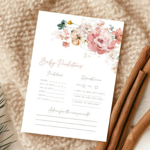 Spring Wildflower Baby Shower Baby Prediction Game