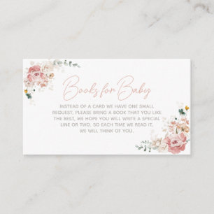 Spring Wildflower Baby Shower Books for Baby Enclosure Card