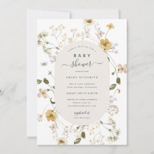 Spring Wildflower Baby Shower Invitation Card