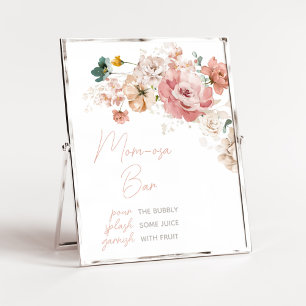 Spring Wildflower Baby Shower Mum Osa Bar Poster