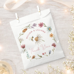 Spring Wildflower Baby Shower Thank You Favour Bags