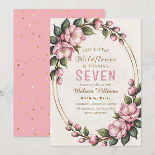 Spring Wildflower Birthday Party Invitation